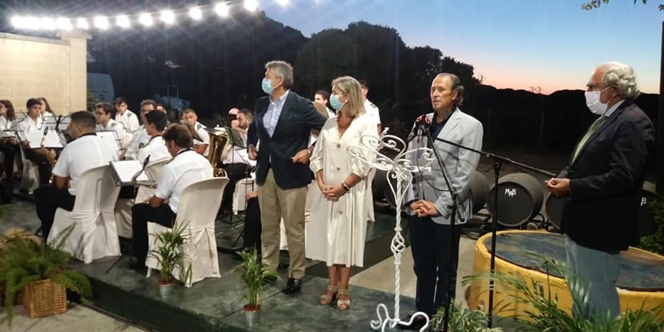 José María Román en la presentación del pasodoble dedicado al Fino Granero